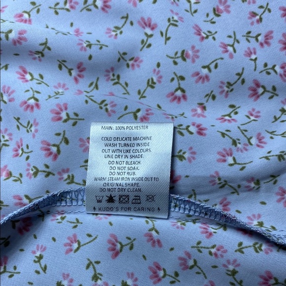 Beginning Boutique Sky Blue Floral Puff Sleeve Mini Dress NWOT - Picture 9 of 9